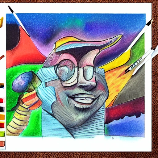 Water Color Oil Painting Cartoon 3D Trippy Pencil Sketch Arthub Ai