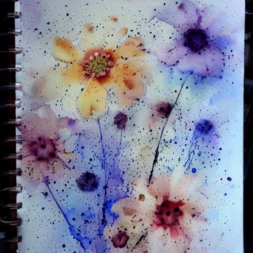 Loose Loose Watercolor Of Flowers Painterly Arthub Ai