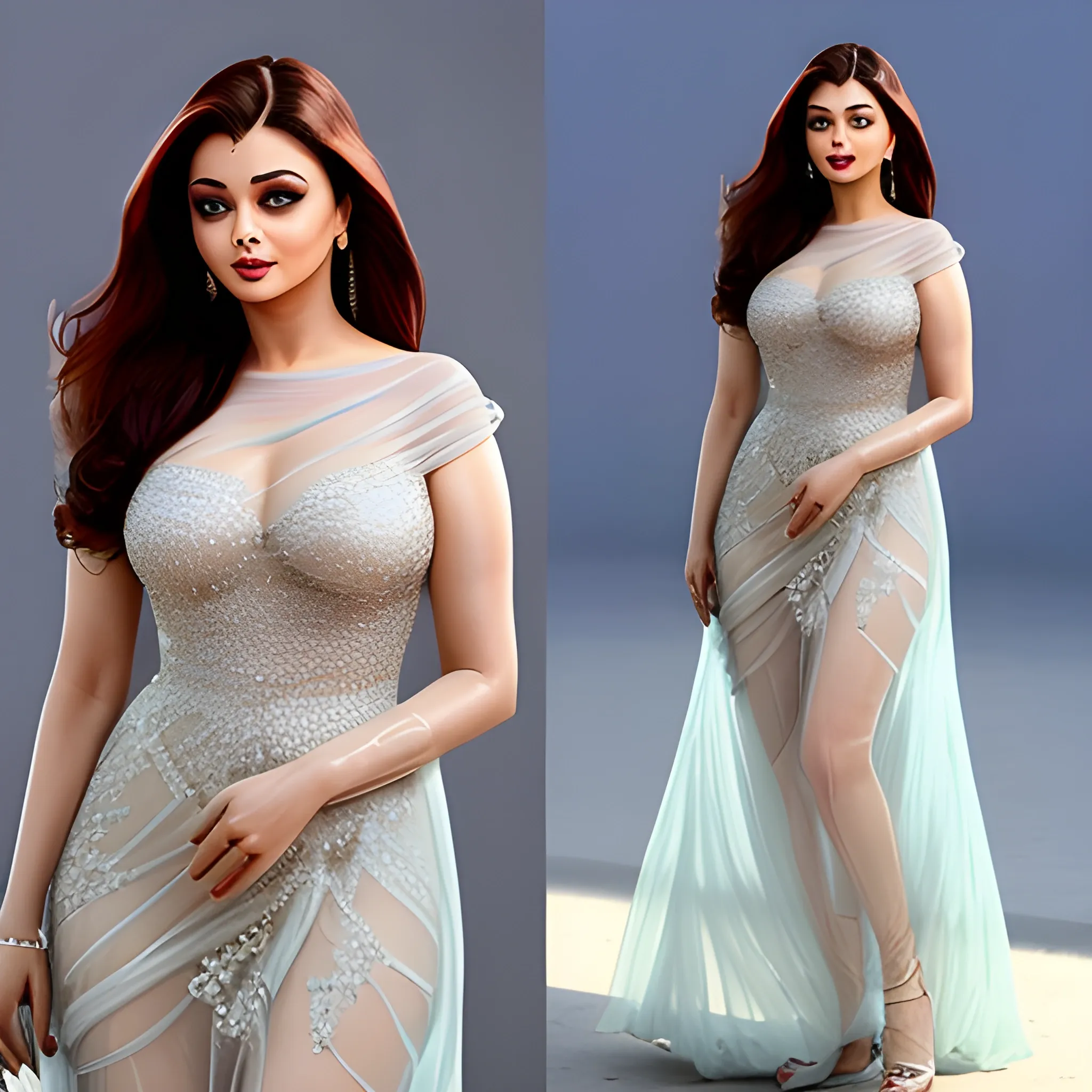 Aishwarya Rai Thick Wearing A Transparent Dress Generated Arthub Ai