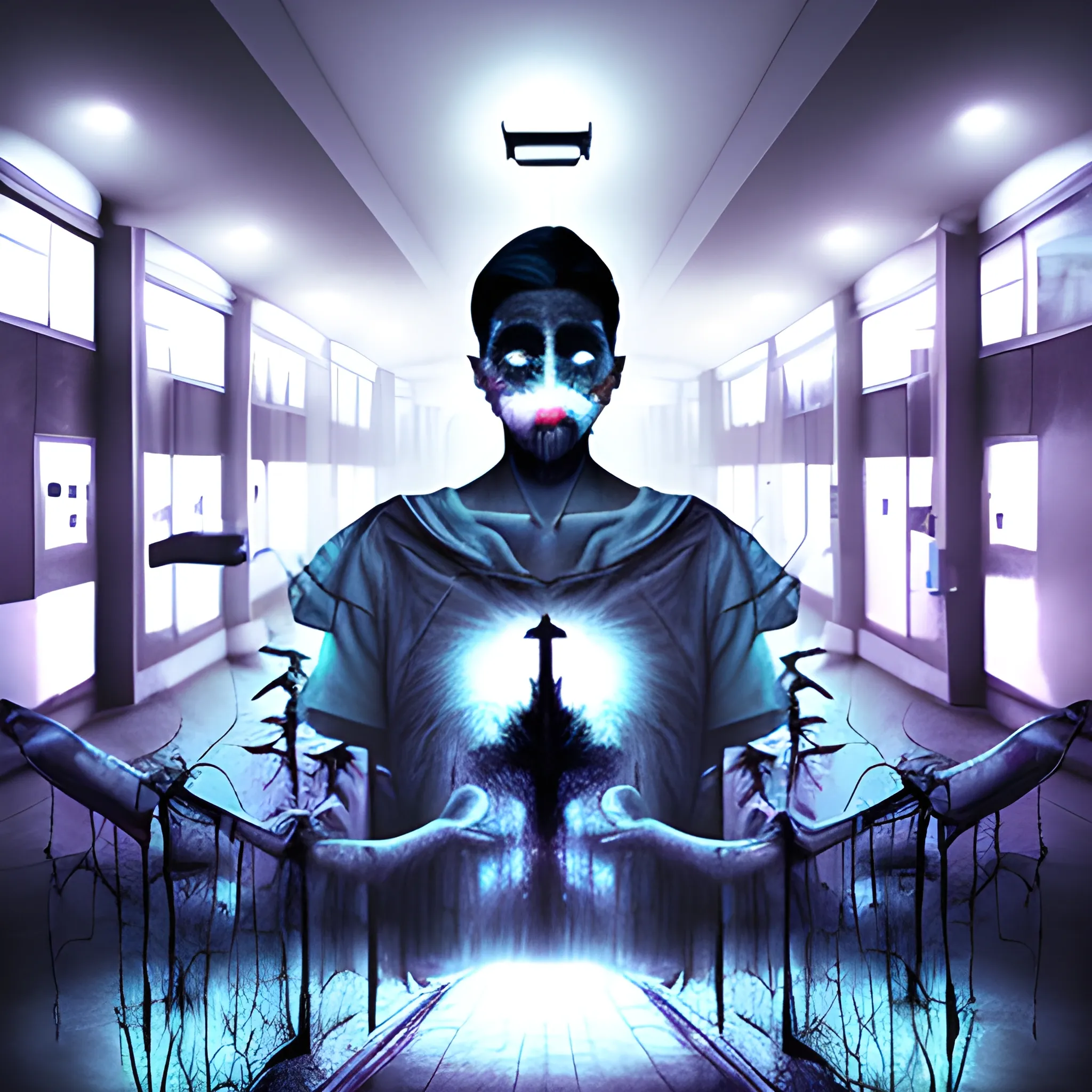 Hospital Dark Fantasy Trippy Arthub Ai