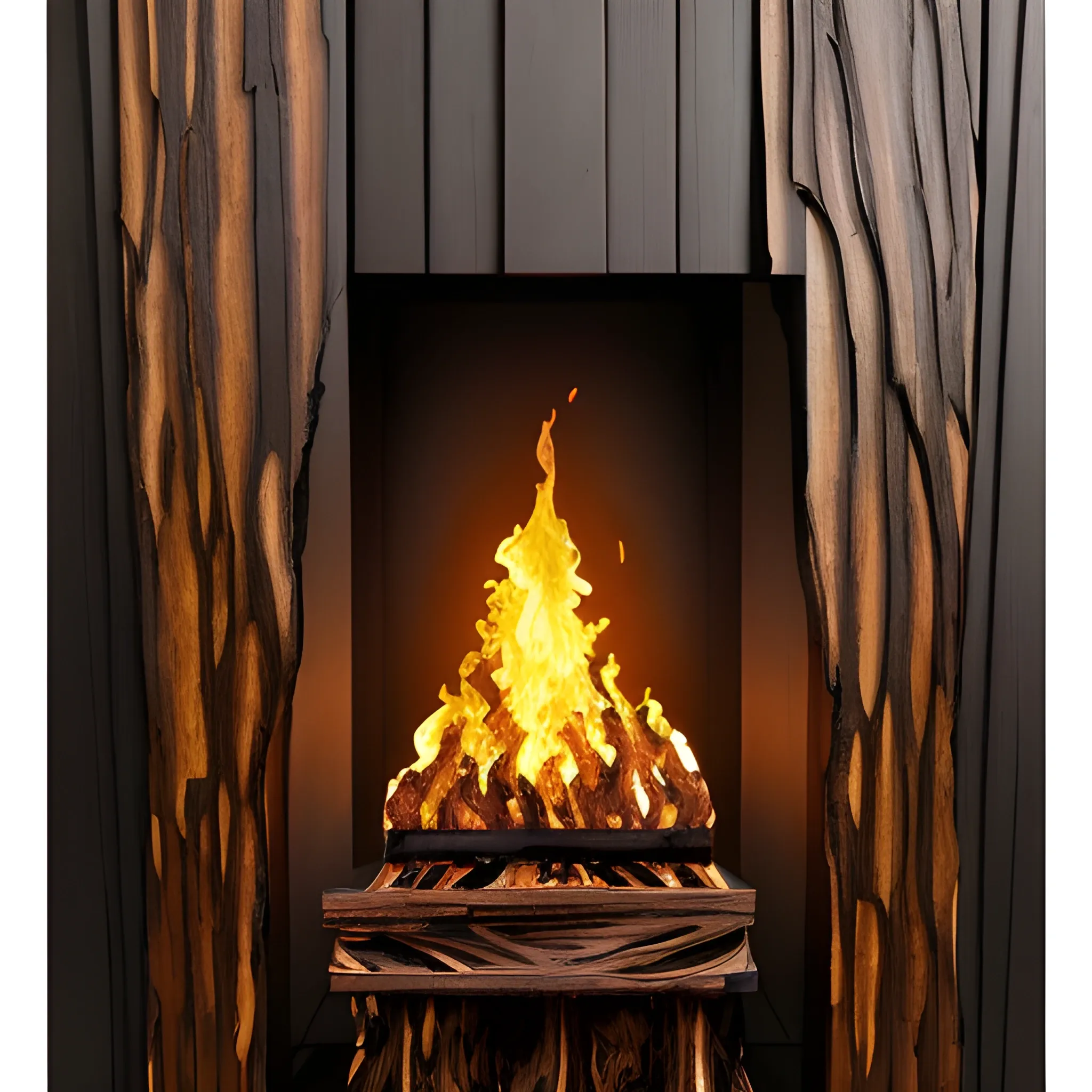 Generate An Image Depicting Scorched Varnished Wood Capturing T