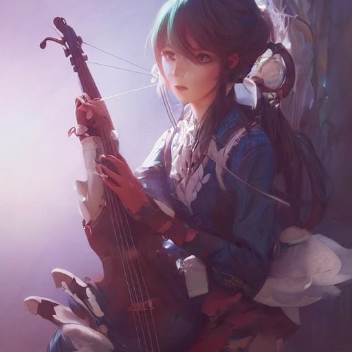 a silly rabbit person bard adventurer playing music. Elegant. Smooth. By Ruan Jia and Artgerm and Range Murata and WLOP and CLAMP. Key Art. Fantasy Illustration. award winning, Artstation, intricate details, realistic, Hyperdetailed, 8k resolution.