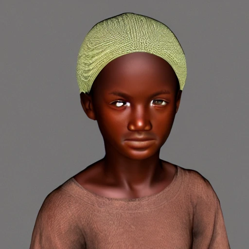 Portrait of a african Child, 3D