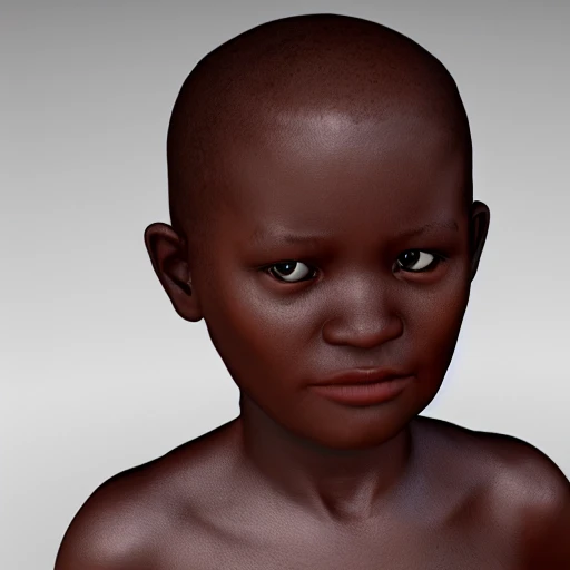 Portrait of a african Child, 3D