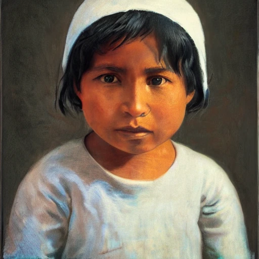 Portrait of a south american Child, 3D