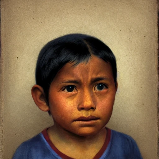 Portrait of a south american Child, 3D