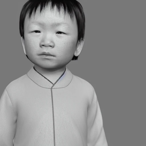 Portrait of a asian Child, 3D