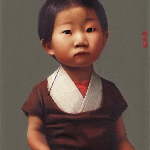 Portrait of a asian Child, 3D