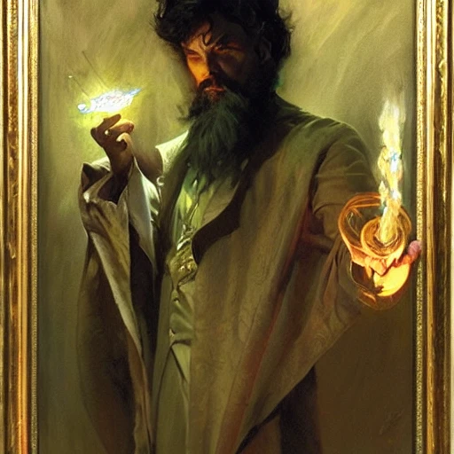 stunning male wizard casting his earth quake spell, highly detailed painting by gaston bussiere, craig mullins, j. c. leyendecker