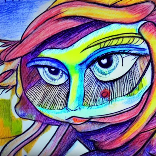 , Trippy, Cartoon, Pencil Sketch, Water Color