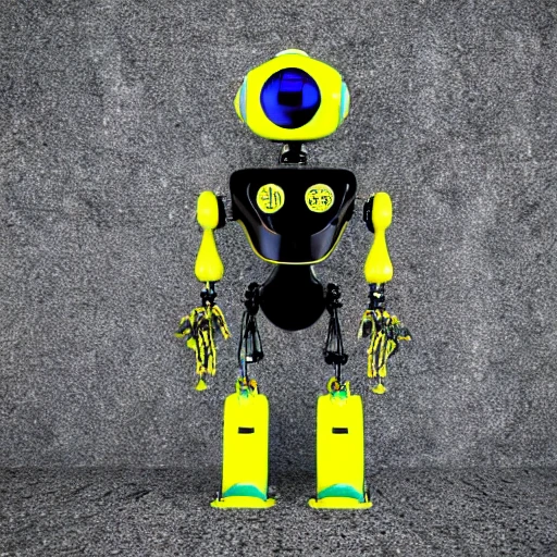 avispa robot, insecto, 3D, Trippy, amarillo y negro