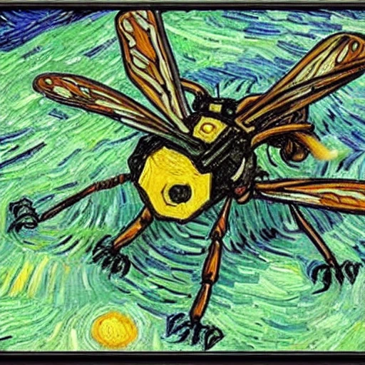 robot wasp, van gogh