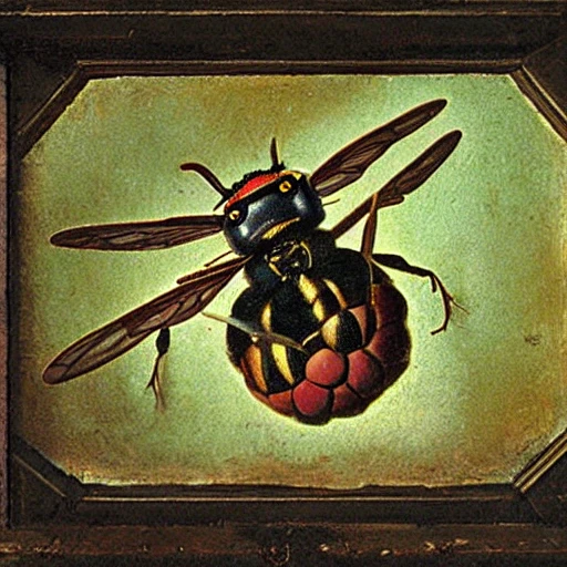 wasp, jheronimus bosch, el jardín de las delicias, 3D, Trippy