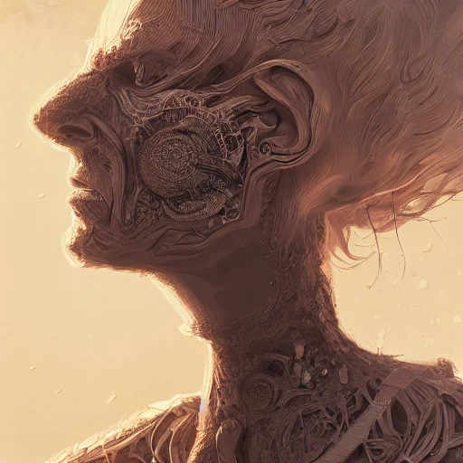 real close up portrait of a meditating hellscape in a scenic dystopian setting,intricate,elegant,highly detailed,fine details,8k,focused,digital painting,artstation,concept art,soft,sharp focus,illustration,artgerm,le vuong, and greg rutkwoski, Pencil Sketch