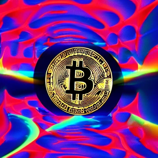 bitcoin, 3D, cryptos, Trippy