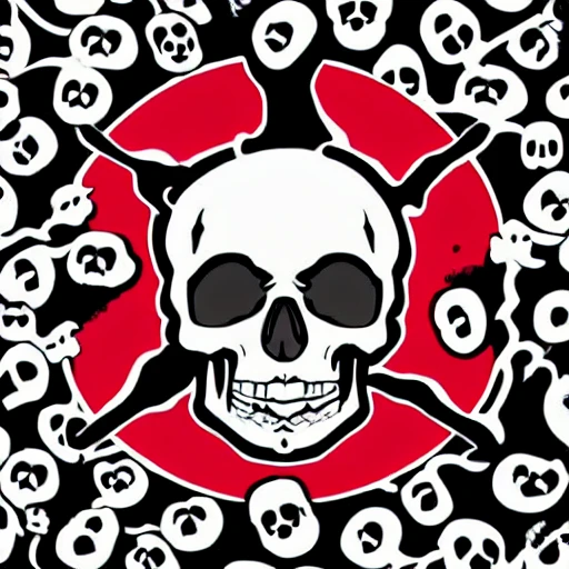 hardcore logo, skull, bones, vines, souls, hell, red, black, grim reaper, Cartoon, anime, animation, by Disney studio  