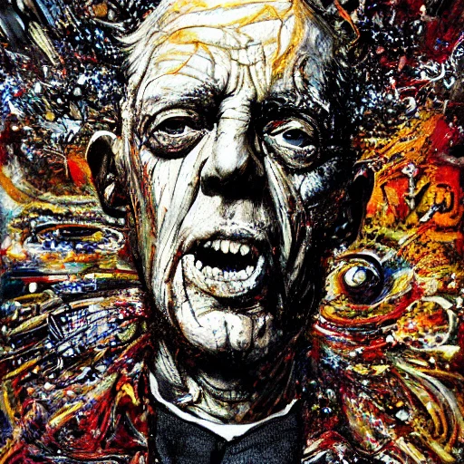 exploding face . Soft pencils,masterful painting,intricate details. epic in scope and scale.painted by Dale Messick, pollock. Ralph Steadman, Margaret Brundage, Nell Brinkley Ralph Steadman, Thomas Eakins,Jacopo de' Barbari, dore.intricate,elegant,ornate,hyper realistic by Frank R. Paul, Harvey Dunn