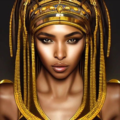 a view of, Hyper realistic photo of [humanoid cleopatra] brown s ...