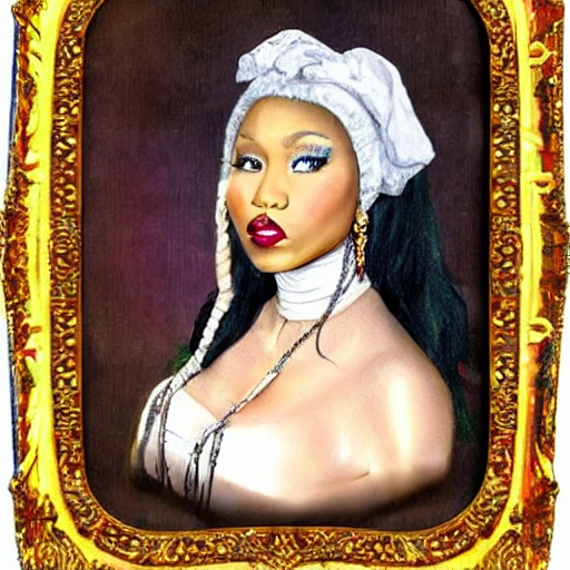 Nicki Minaj in victorian painting style