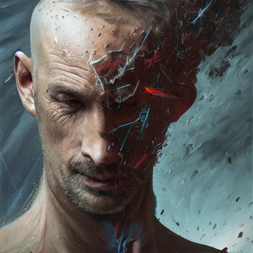 very detailed Hyper realistic painting of [man getting super powers], highly detailed, digital painting, artstation, 8k, concept art, smooth, sharp focus, illustration, cinematic lighting, high octane render, detailed environment, [extremity detailed face], [perfect human face], art by Ivan Laliashvili and tomasz alen kopera and justin and art-germ and greg rutkowski and alphonse mucha, Trippy, high key lighting, highly detailed, fine detail, intricate, award - winning, fantasy, 3D,