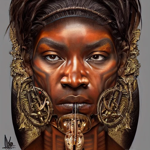 very detailed Hyper realistic Hyper realistic photo of [humanoid god of distruction] brown skin, highly detailed, digital painting, artstation, 8k, concept art, smooth, sharp focus, illustration, cinematic lighting, high octane render, detailed environment, [extremely detailed face], [perfect human face], art by artgerm and alphonse mucha and Philippe Druillet, Trippy, greek, high key lighting,  highly detailed, fine detail, intricate, award - winning, fantasy, 3D, 