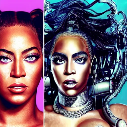 very detailed Hyper realistic photo of [beyonce and lady Gaga a ...
