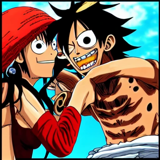 Monkey D luffy is fighting with Tifa