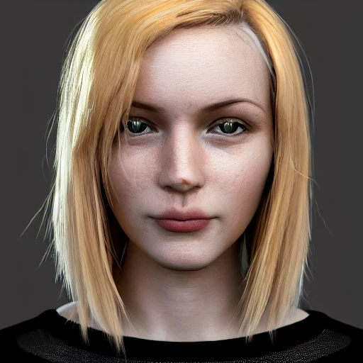 realistic photo of a cute young blonde woman punk, face center, very detailled face, 8k, cinematic lighting