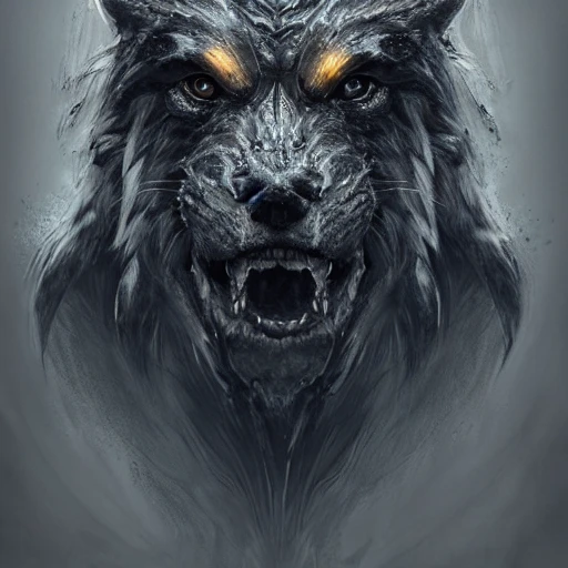 hellhound, intense stare, ultra detailed fantasy, realistic, clo ...