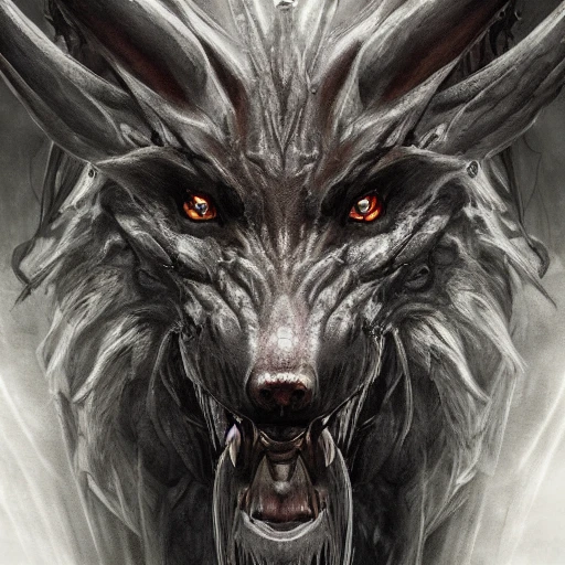 hellhound, intense stare, ultra detailed fantasy, realistic, close up character portrait, full body, dnd, rpg, lotr game design, by concept art, behance hd, artstation, deviantart, global illumination radiating a glowing , unreal engine 5, 3D, Oil Painting, Pencil Sketch