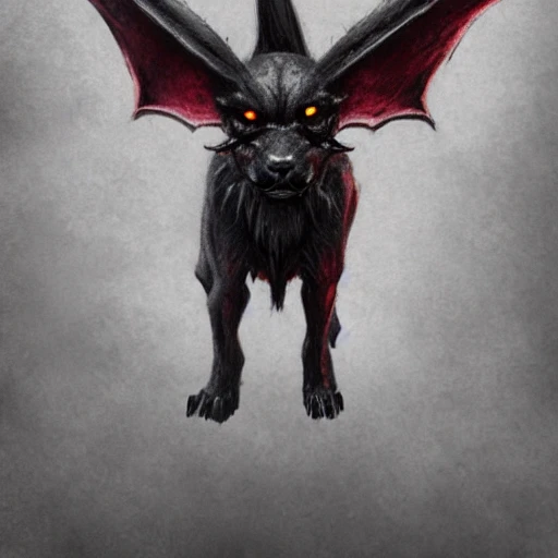 hellhound, looking at camera, intense stare, show legs with big paws, bloddy heart in mouth, ultra detailed fantasy, realistic, full body, symmetry, dnd, rpg, lotr game design, by concept art, behance hd, artstation, deviantart, global illumination radiating a glowing , unreal engine 5, 3D, Oil Painting, Pencil Sketch