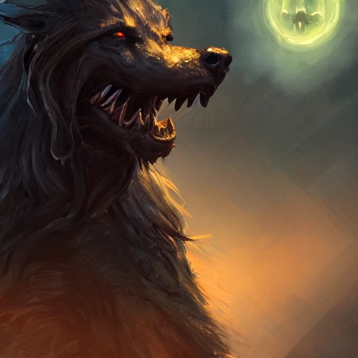 hellhound, looking at camera, intense stare, show legs with big paws, ultra detailed fantasy, realistic, full body, symmetry, dnd, rpg, lotr game design, by concept art, behance hd, artstation, deviantart, global illumination radiating a glowing , unreal engine 5, 3D, Oil Painting