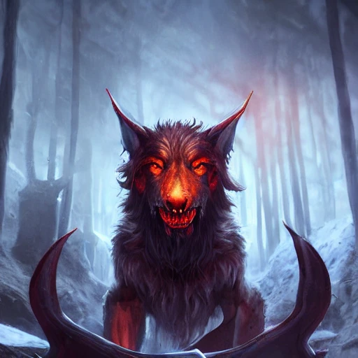 hellhound, looking at camera, intense stare, show legs with big paws, ultra detailed fantasy, realistic, full body, symmetry, dnd, rpg, lotr game design, by concept art, behance hd, artstation, deviantart, global illumination radiating a glowing , unreal engine 5, 3D, Oil Painting