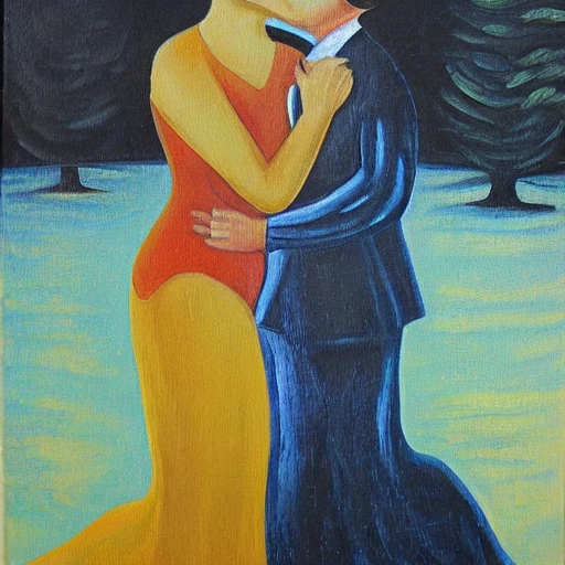 the kiss, Oil Painting, klimpt