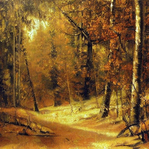 RUBENCHIK VALENTIN
, Oil Painting, da vinci,  forest