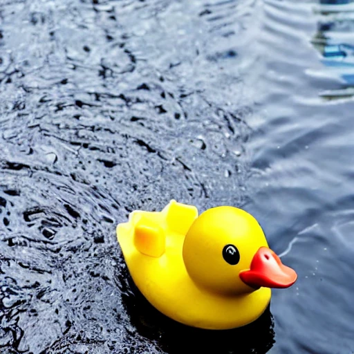 Soap on the water next to a rubber duck