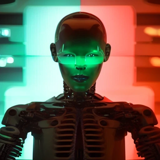 artificial intelligence, matrix, alien, very fine detail, 8k, cinematic lighting, neon