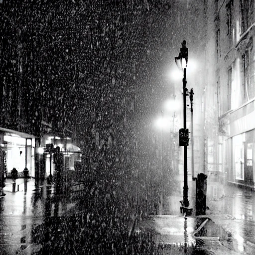 artistic photography, black and white, raining in new-york, down ...