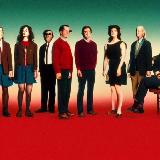 color, twin peaks, all cast group photo, high definition, enhanced, ultracrisp, 4k