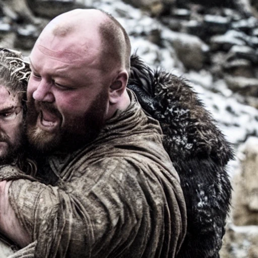 game of thrones, the mountain, crushing a human head with bare hands