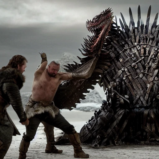 game of thrones, the mountain, crushing a human head with bare hands