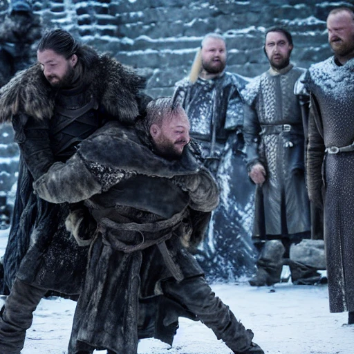 game of thrones, the mountain, crushing a human head with bare hands