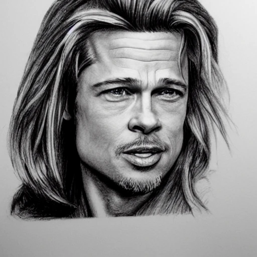 Pencil Illustration Of Brad Pitt Stock Photo Picture And Royalty Free  Image Image 126535582