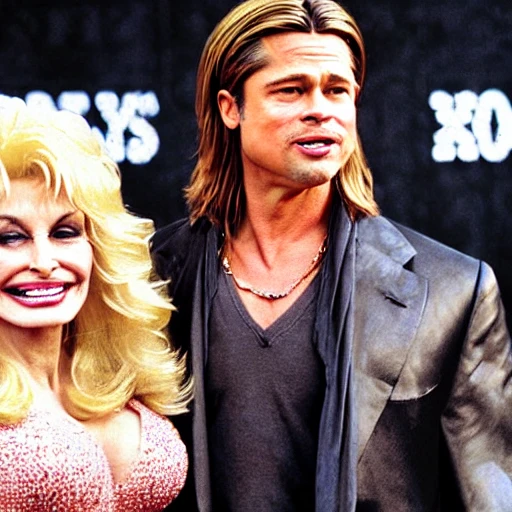 combine brad pitt and dolly parton faces