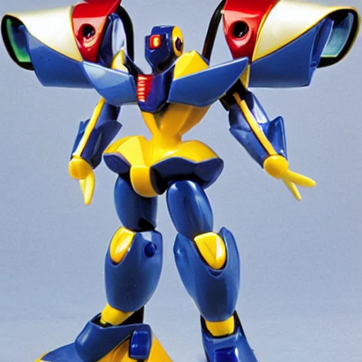 A medabot standing in a confident battle-ready pose in a japanese school yard with the style of 90's anime