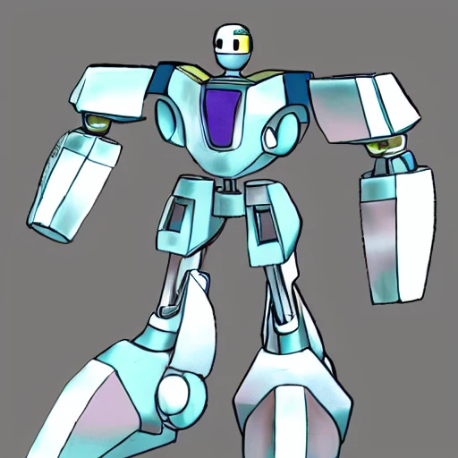 Symmetrical Medabot, sketch diagram, bulky proportions