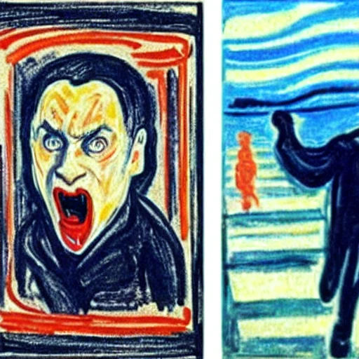 Edvard Munch, scream, Putin
, Cartoon