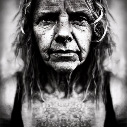  Close up portrait, ambient light, Nikon 15mm f/1.8G, by Lee Jeffries, Sally Mann, Adrian Kuipers