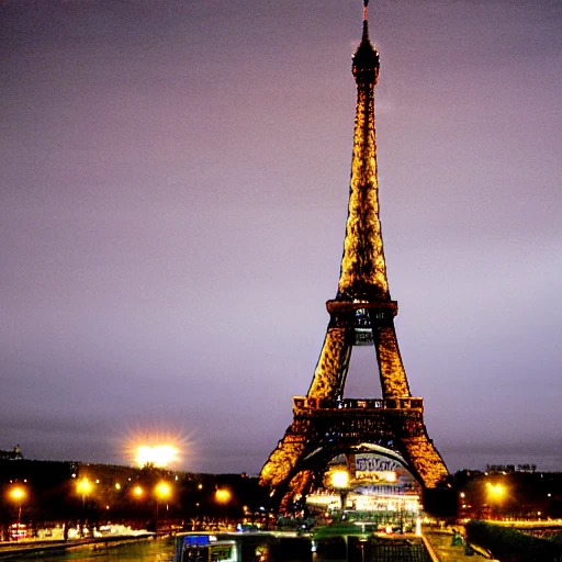 paris, eiffle tower, night, city, street

