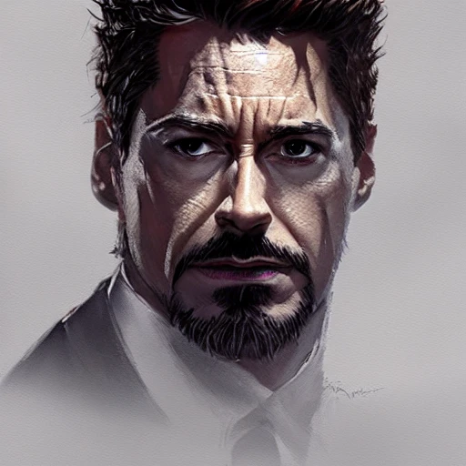 fantasy warrior portrait, male, tony stark in a suit, greg rutkowski, game of thrones, epic, painting, 8k, intricate, magical, Cartoon, 